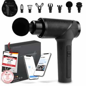 Zapeli Massagepistole 3.0 gegen Rückenschmerzen – Mit App, Tragetasche & 7 Aufsätzen